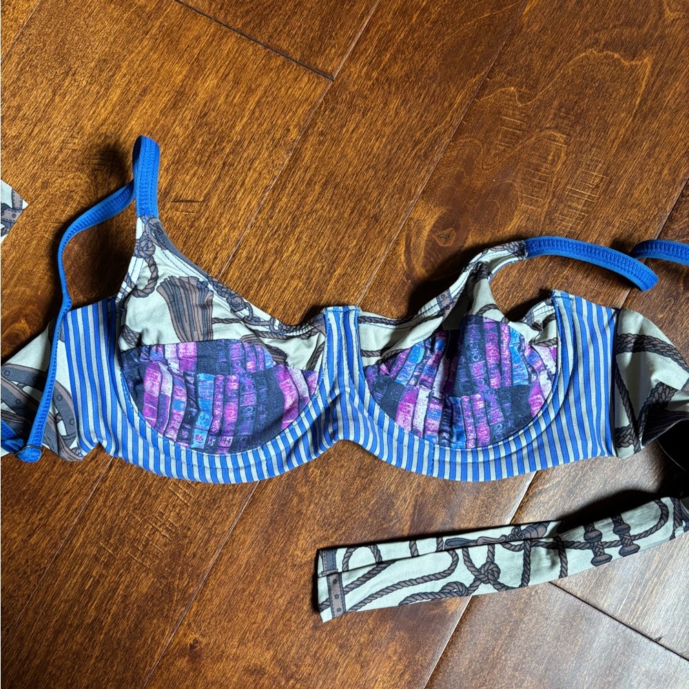 Maaji Blue and Purple Bikini Top